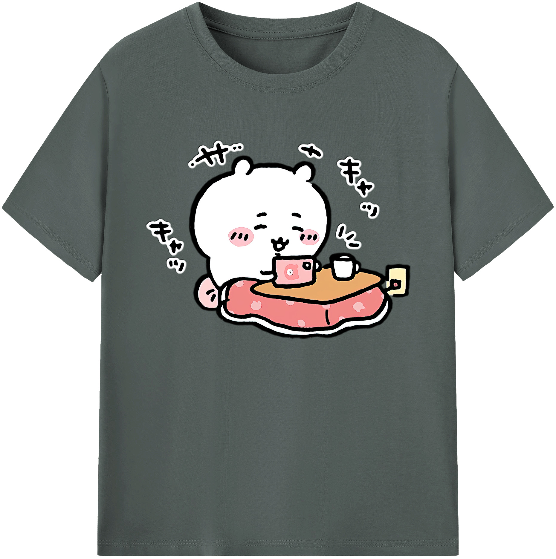 （画像用） ちいかわ ちいかわ Chii-kawa chiikawa 綿100％ メンズ半袖Tシャツ｜肌触りやわらか＆通気性